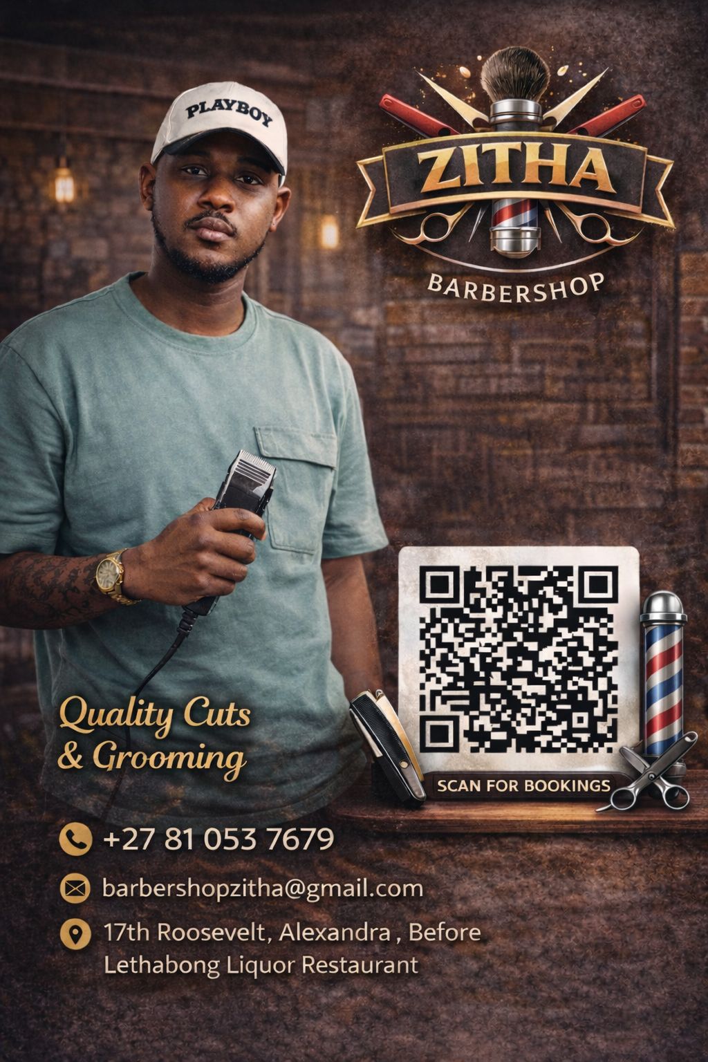 Premium haircut at Zitha Barbershop